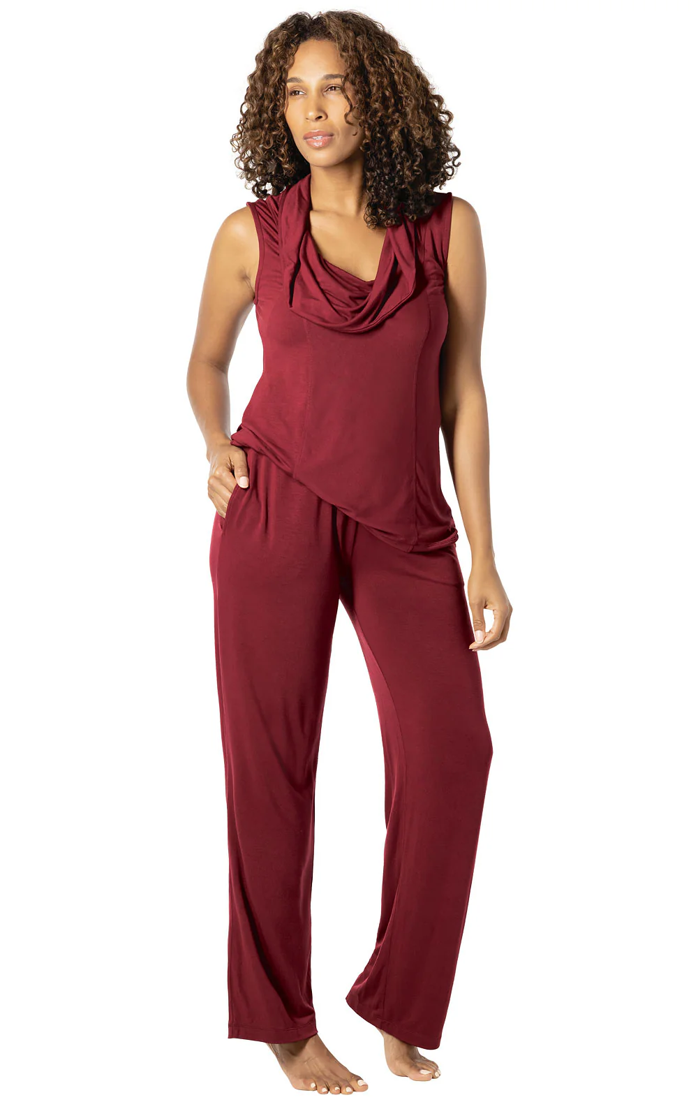 Spark Of Romance Cowl Neck Modal Pajamas