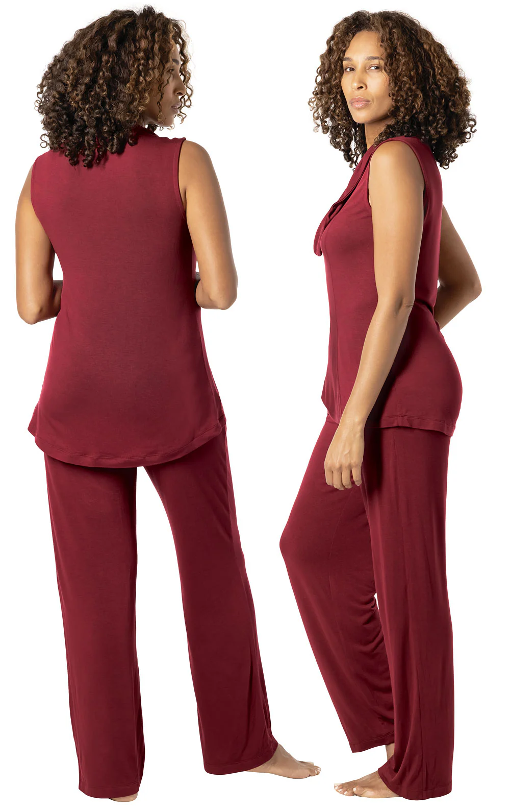 Spark Of Romance Cowl Neck Modal Pajamas - Image 2
