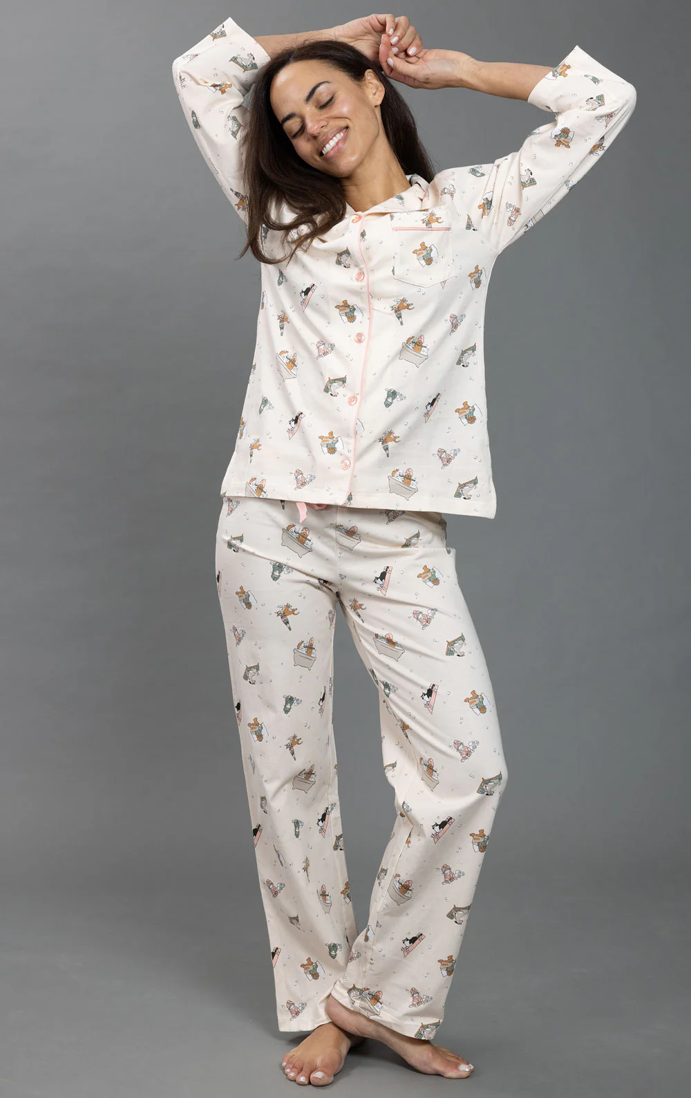 Staycation Button-Front Pajamas - Pet & Owner - Image 2