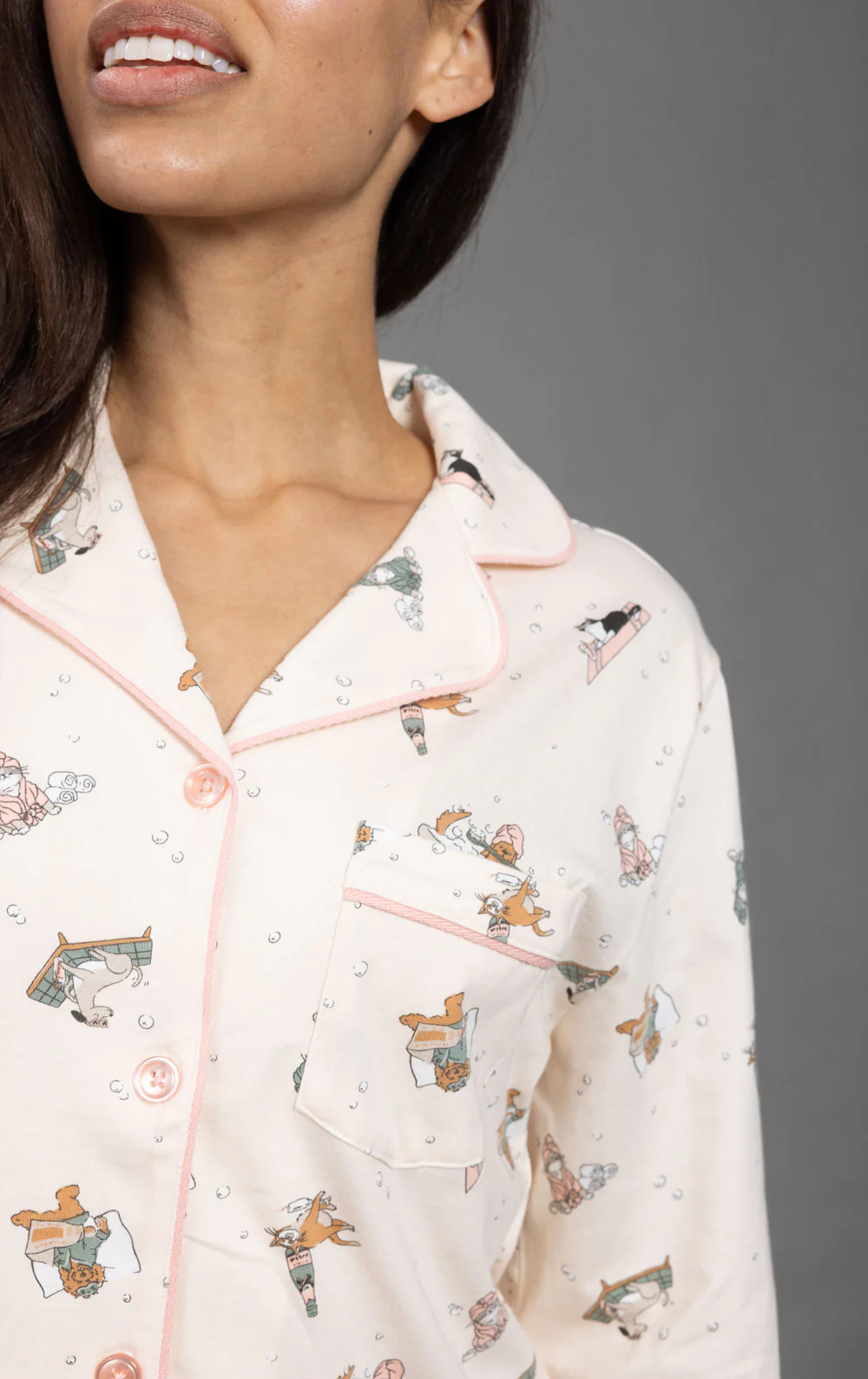Staycation Button-Front Pajamas - Pet & Owner - Image 7