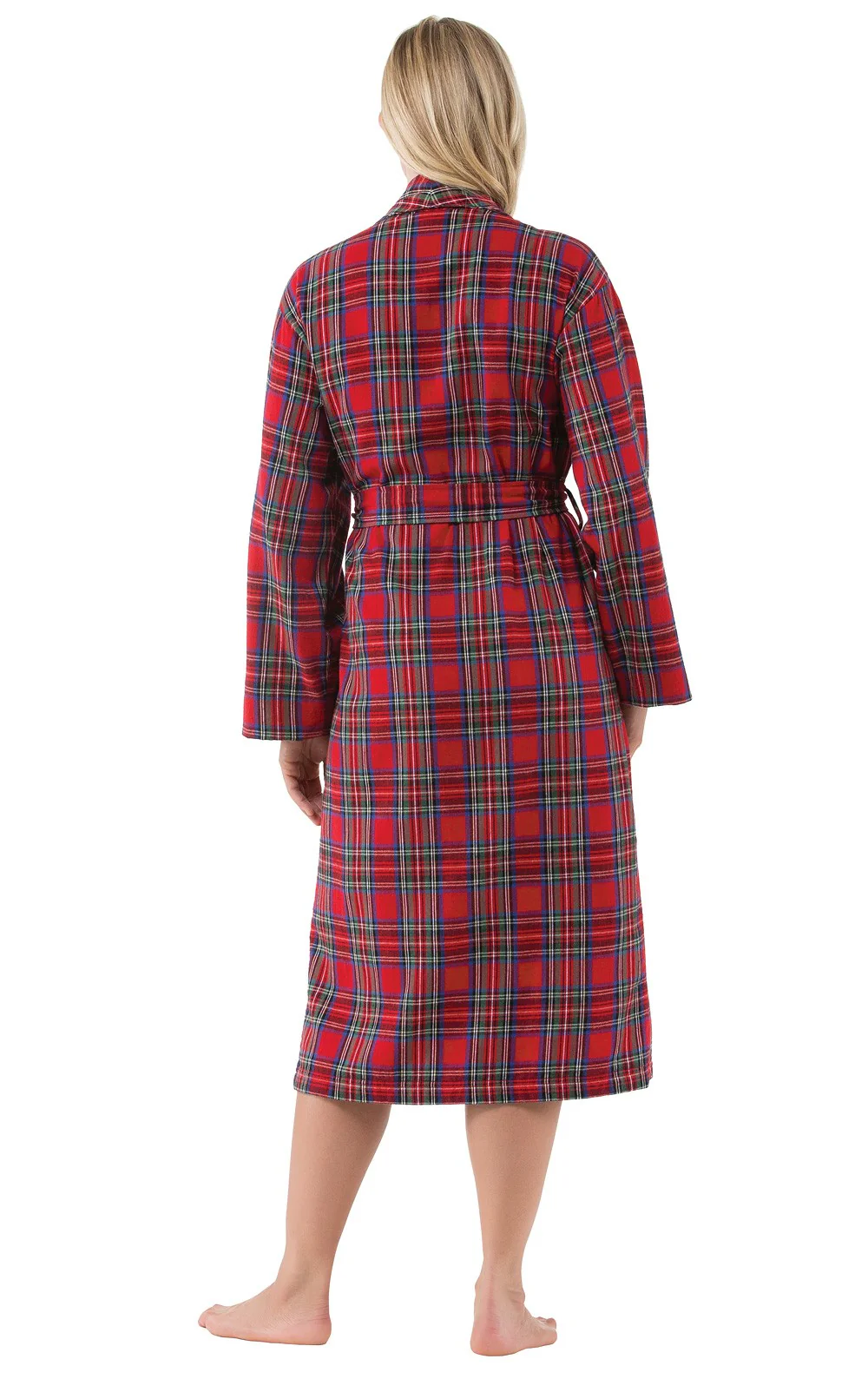 Stewart Plaid Flannel Robe - Image 3