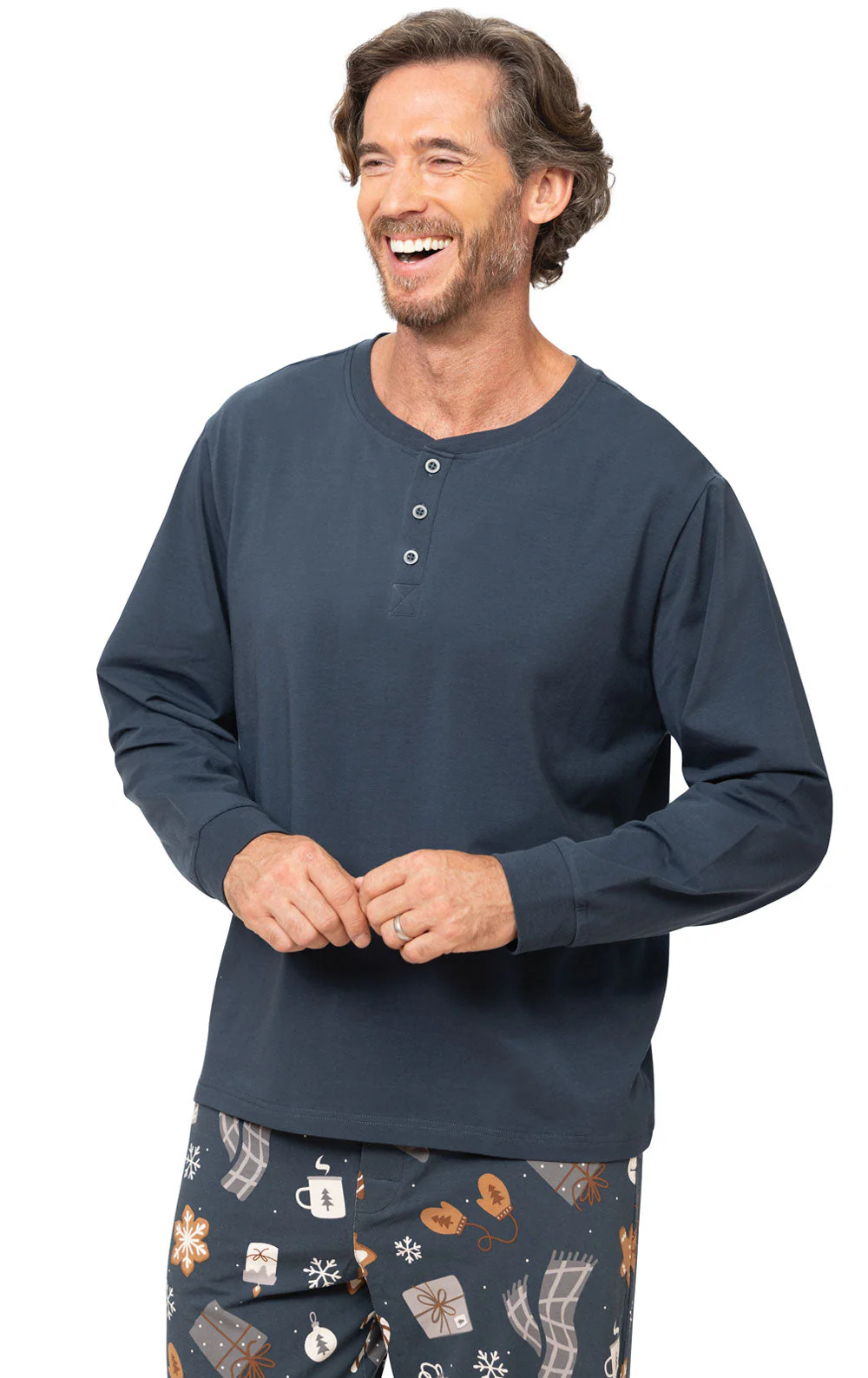Sweet Comforts Henley Men's Pajamas - Pet & Owner - Image 3