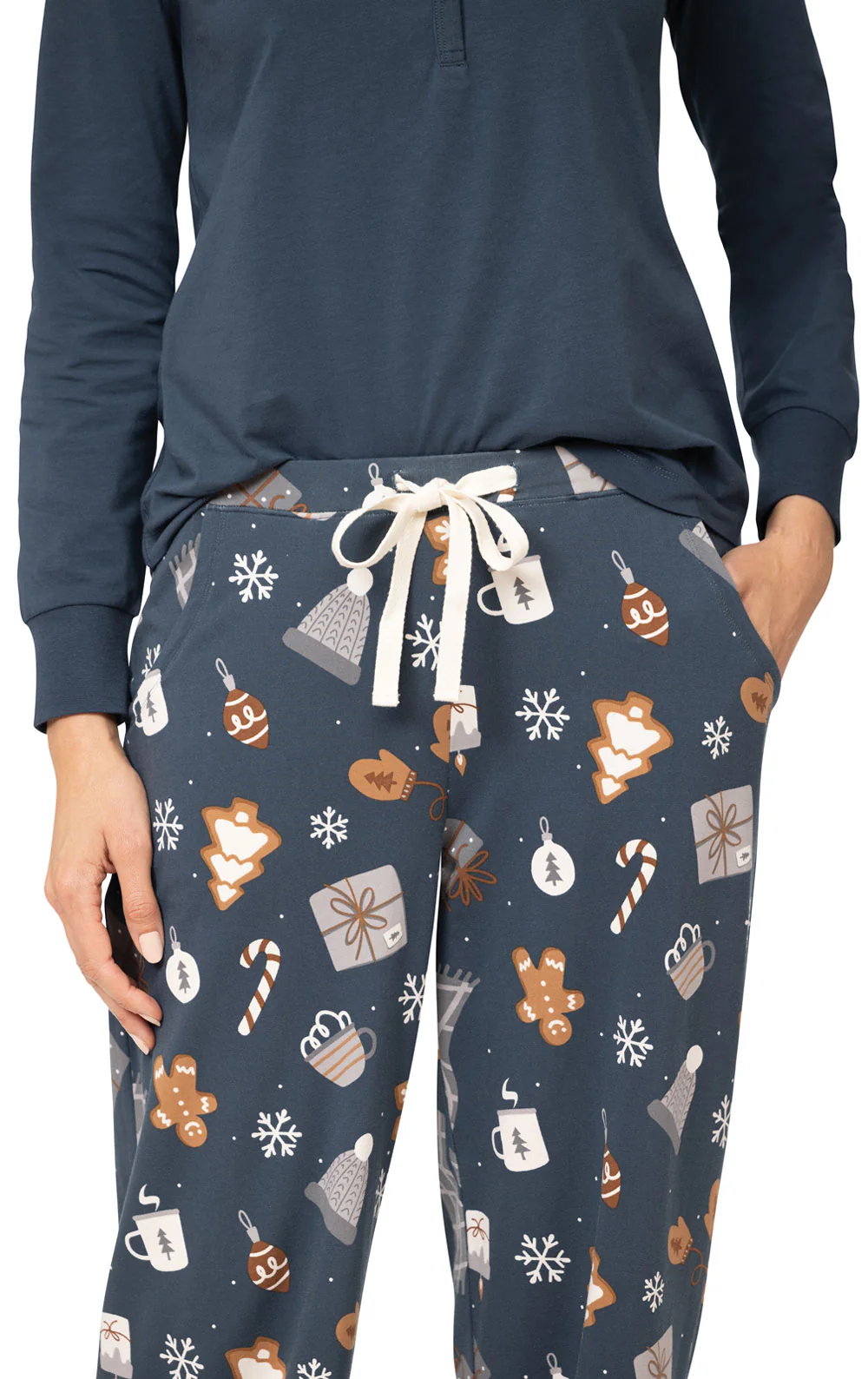 Sweet Comforts Henley Pajamas - Image 5