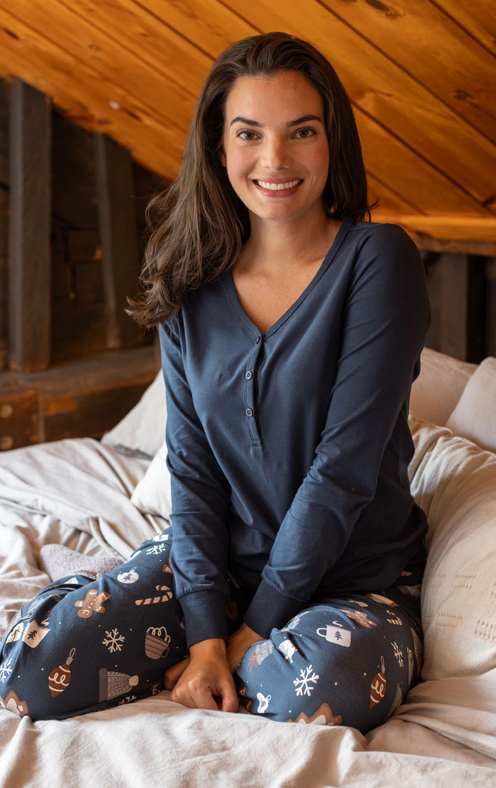 Sweet Comforts Henley Pajamas - Family Set - Image 3