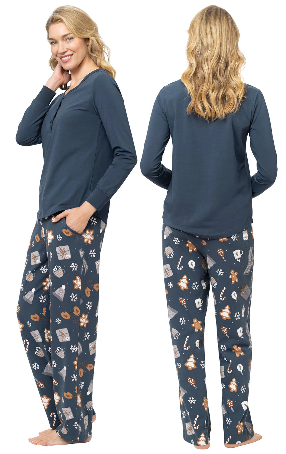Sweet Comforts Henley Pajamas - Family Set - Image 5