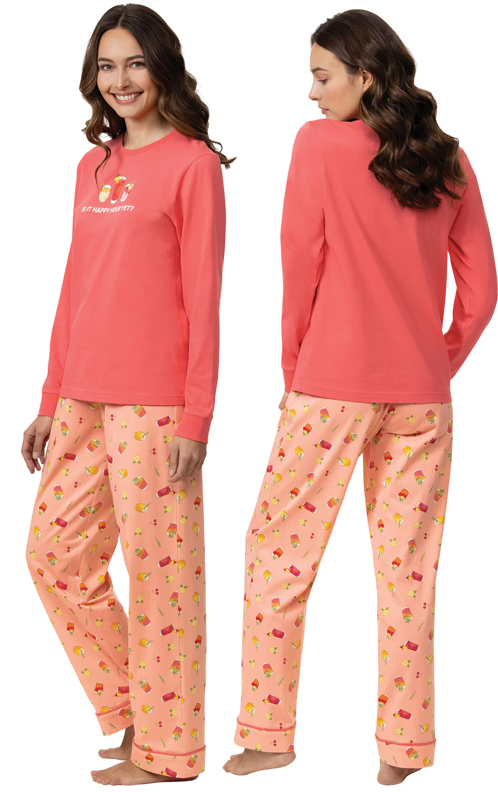 Tropical Cocktails Long Sleeve Pajamas- Final Sale - Image 2