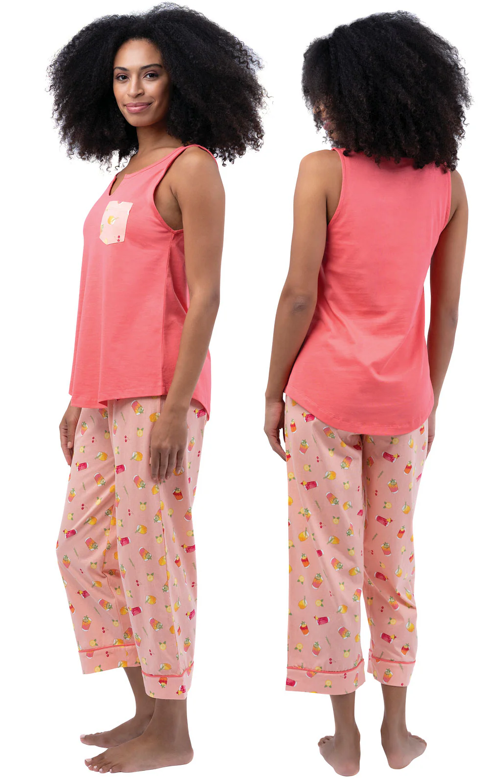 Tropical Cocktails Tank Capri Pajamas - Final Sale - Image 2