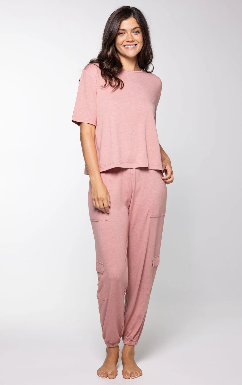 Featherlight Terry Cargo Pant & Tee Set