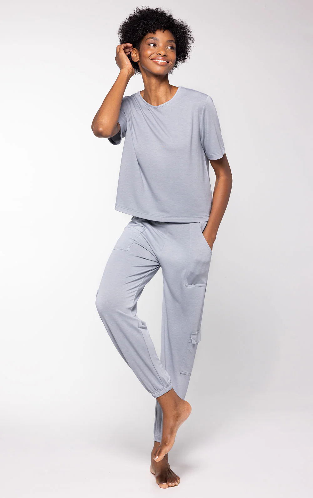 Featherlight Terry Cargo Pant & Tee Set - Image 2