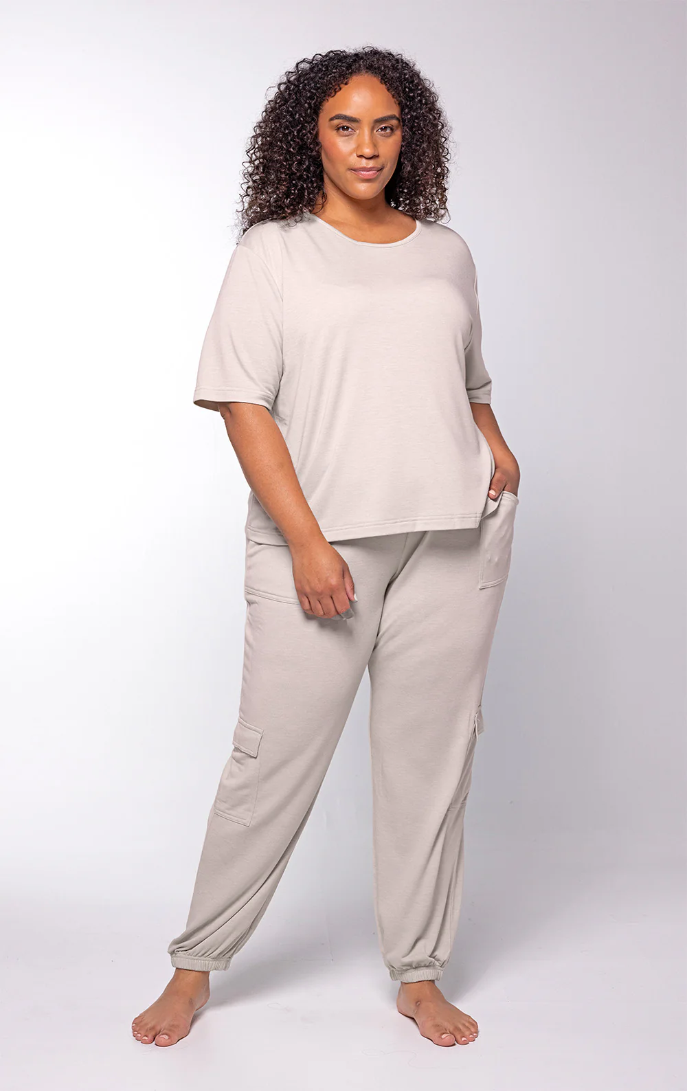 Featherlight Terry Cargo Pant & Tee Set - Image 9