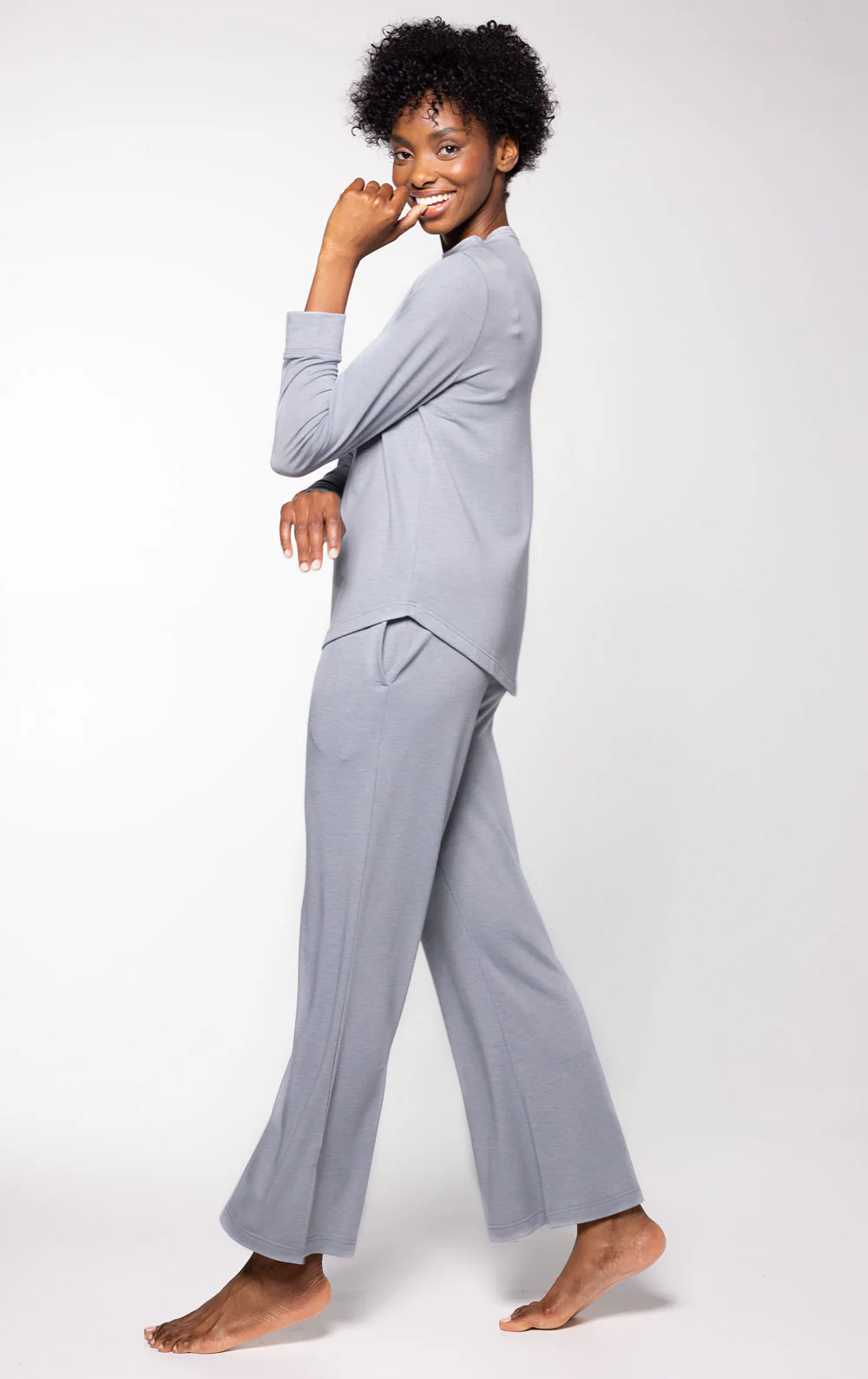 Featherlight Terry Mock Neck Pant Set - Image 18