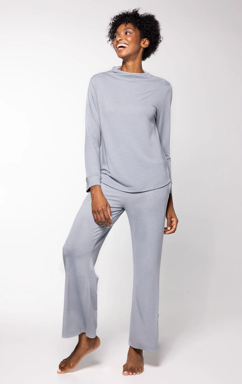 Featherlight Terry Mock Neck Pant Set - Image 3