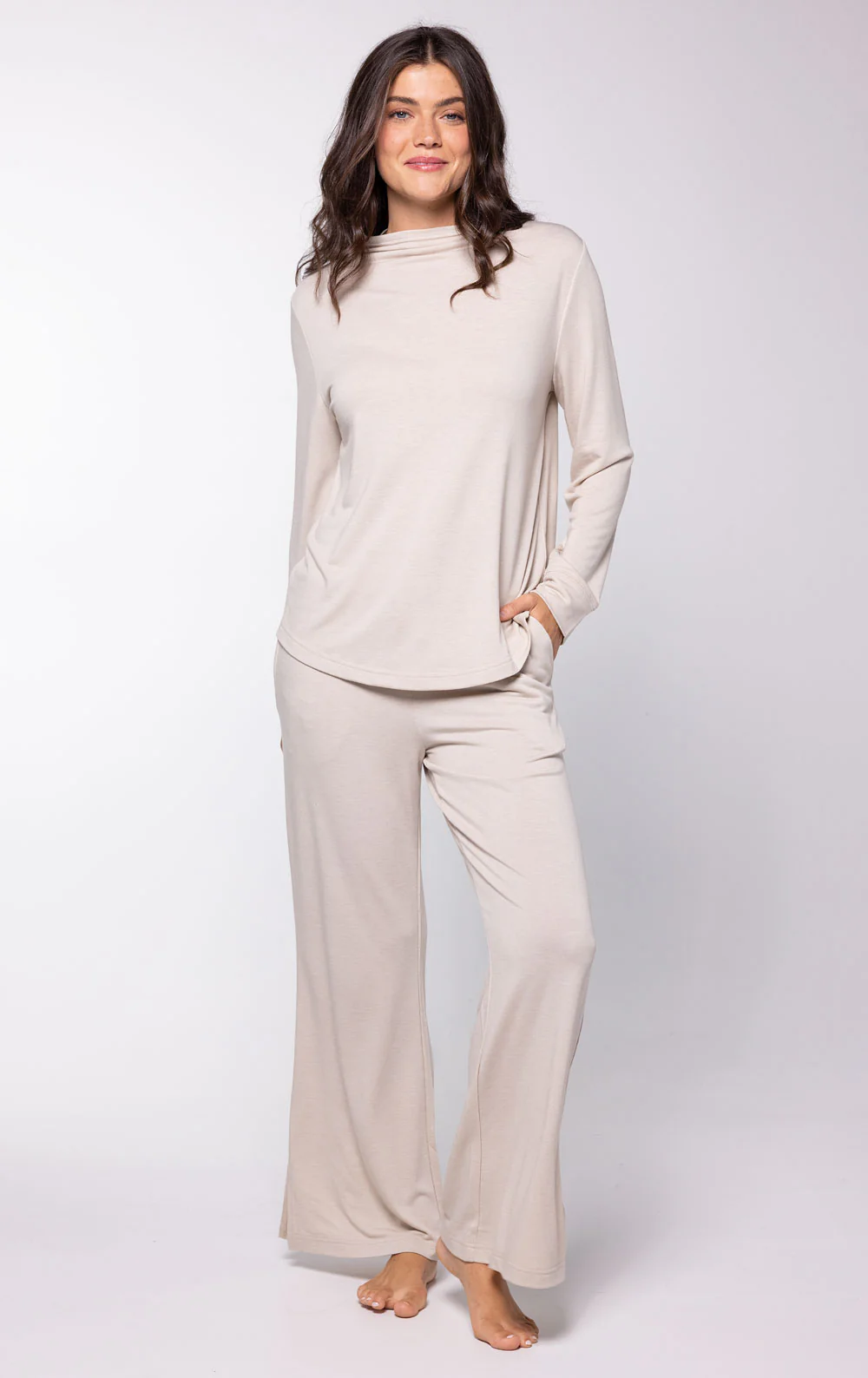 Featherlight Terry Mock Neck Pant Set - Image 4