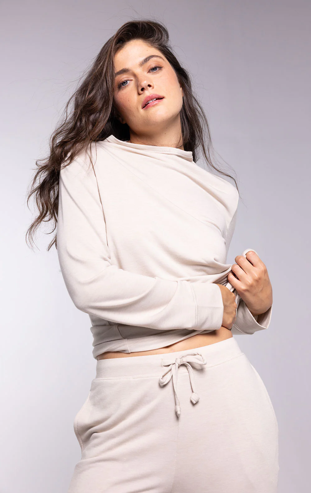 Featherlight Terry Mock Neck Pant Set - Image 8