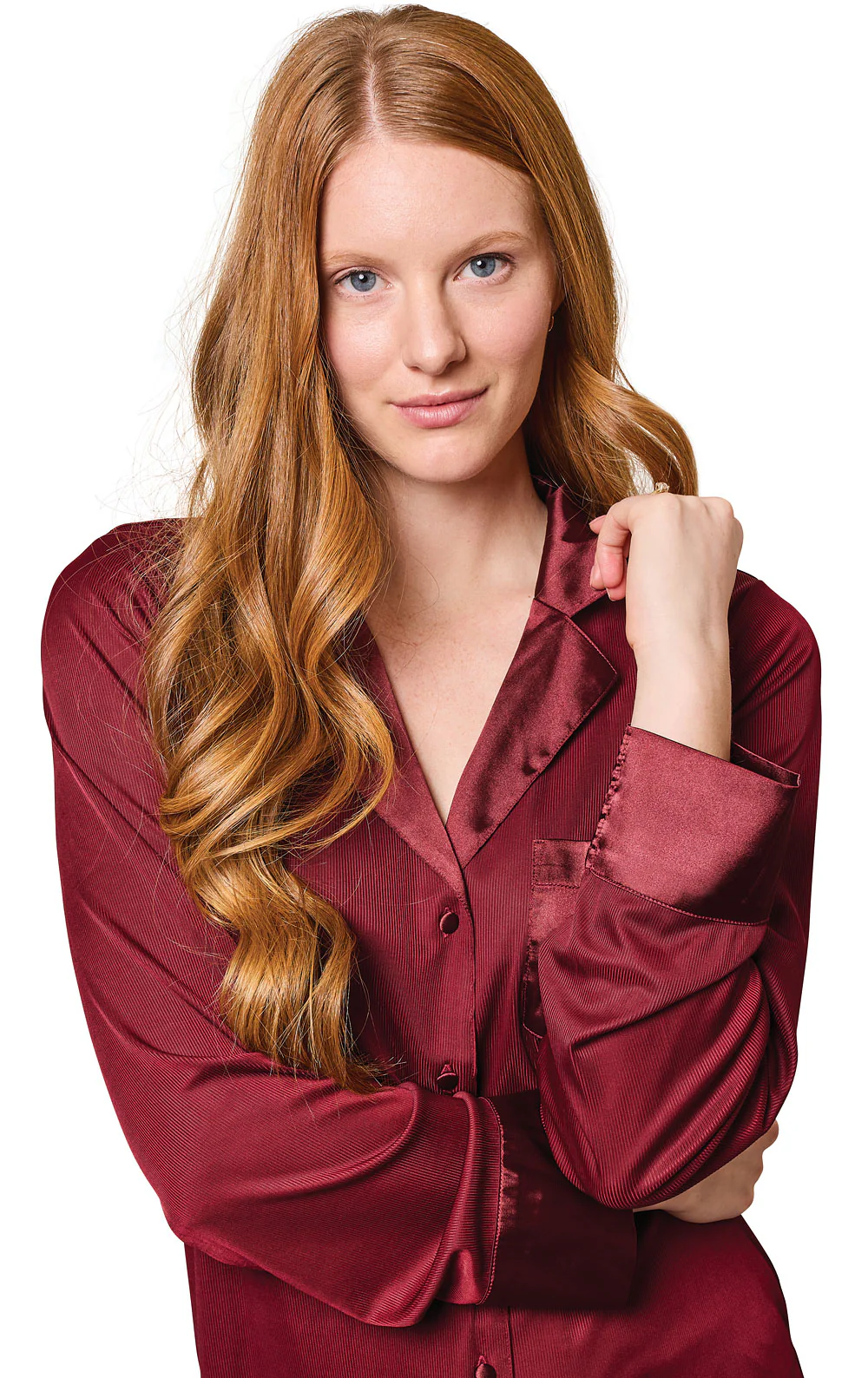 Luxe Satin Button-Front Pajamas - Image 10