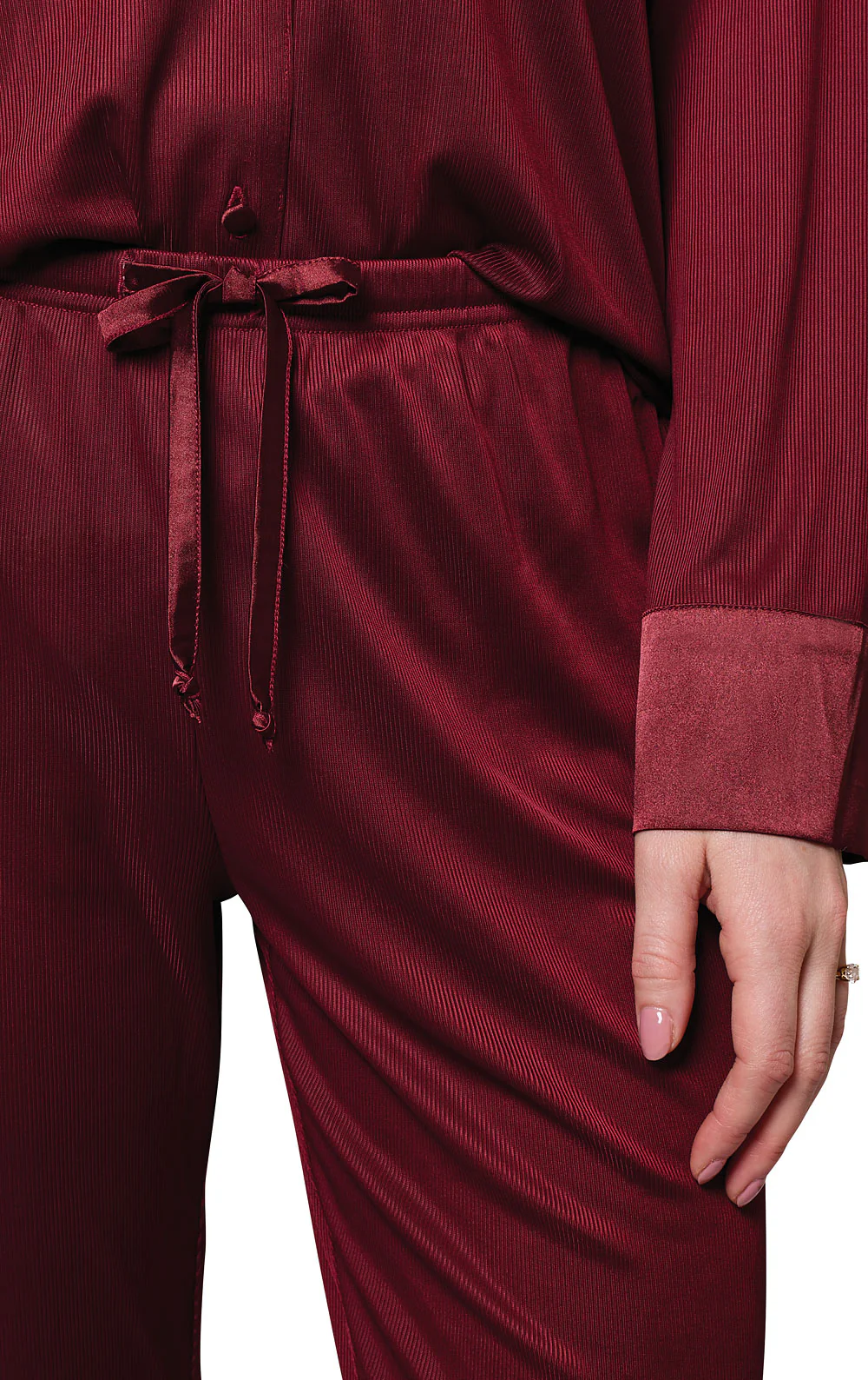 Luxe Satin Button-Front Pajamas - Image 11