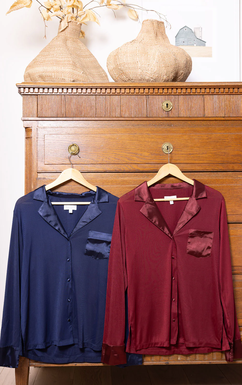 Luxe Satin Button-Front Pajamas - Image 12