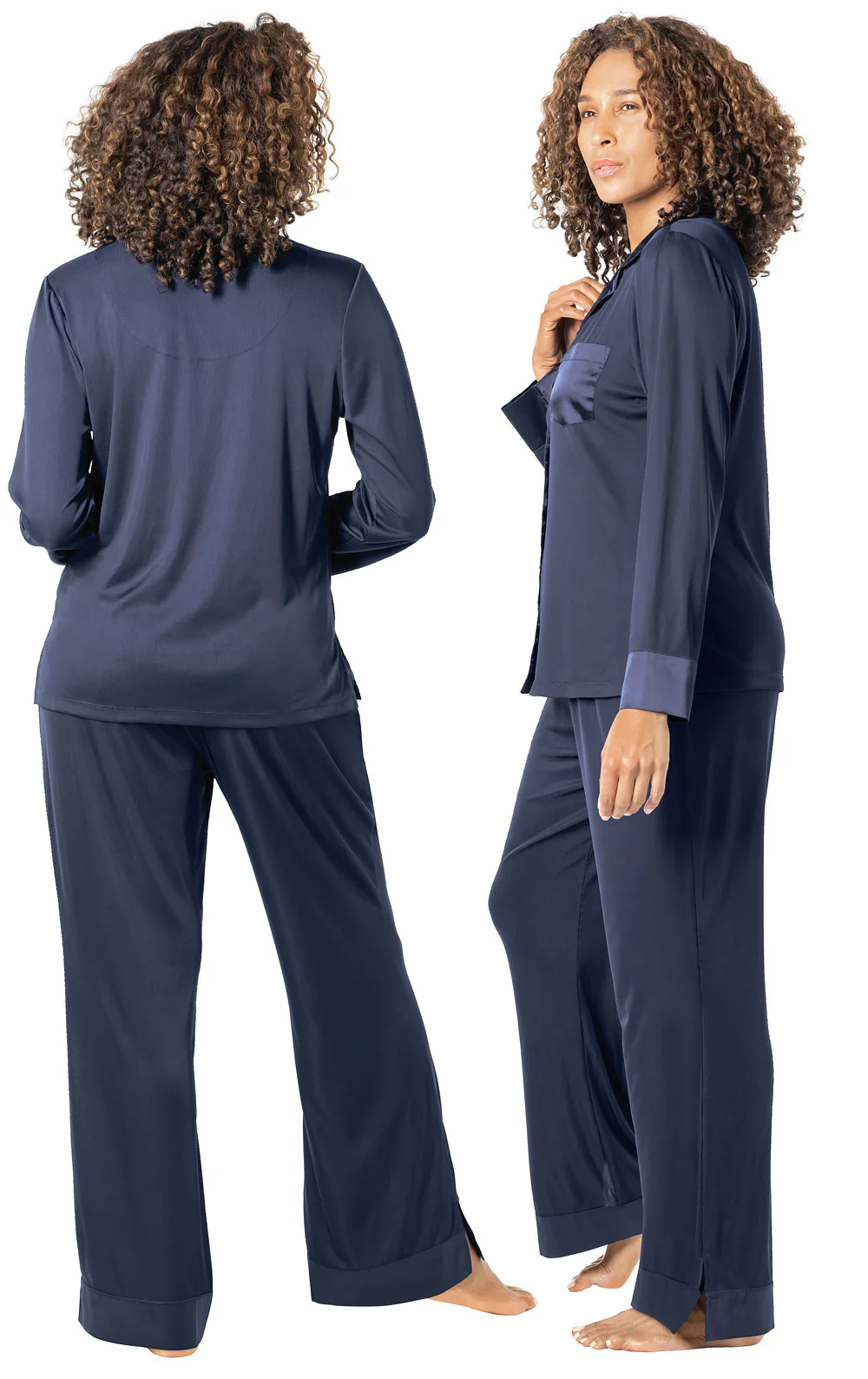 Luxe Satin Button-Front Pajamas - Image 5