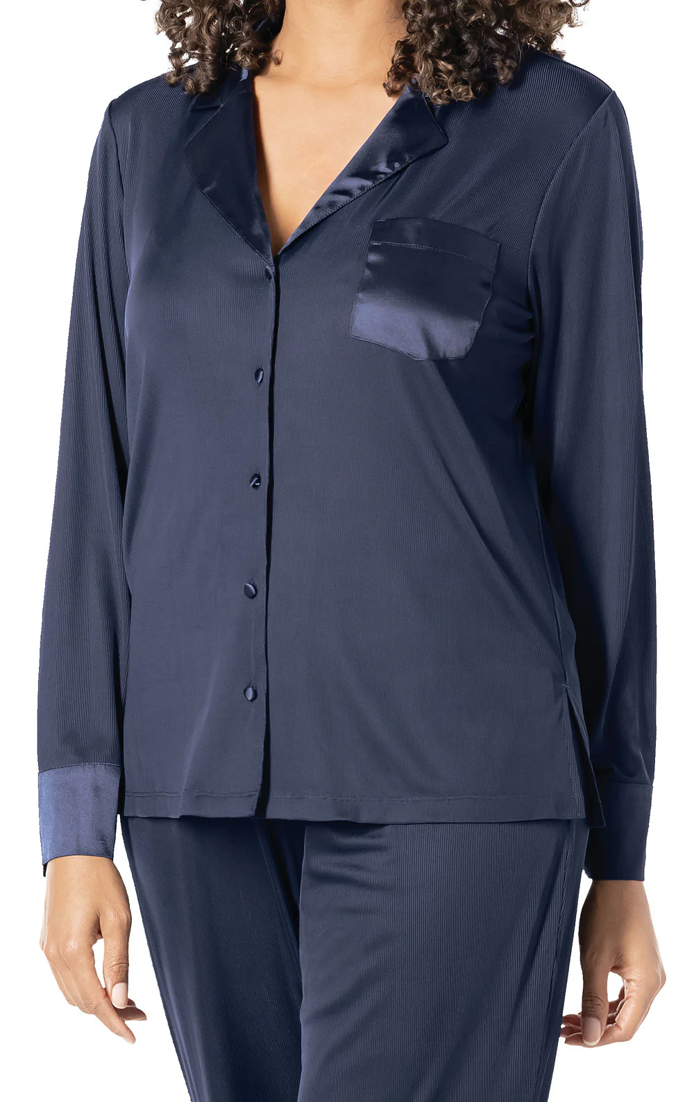 Luxe Satin Button-Front Pajamas - Image 6