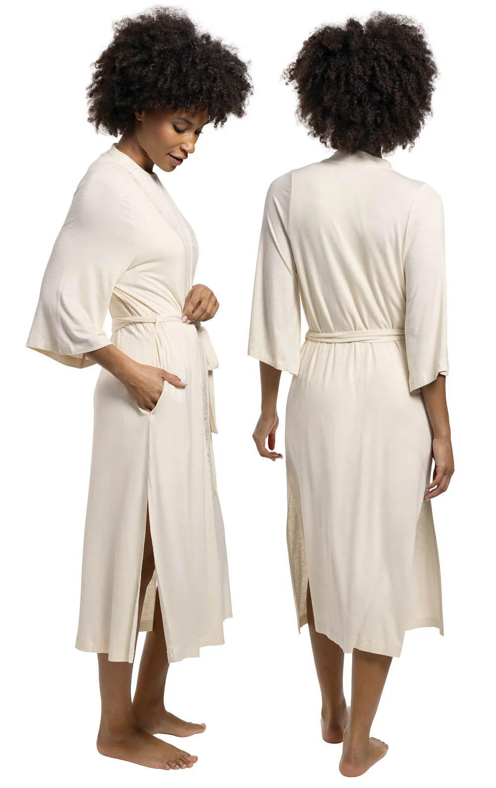 Touch of Lace Knit Robe - Image 3