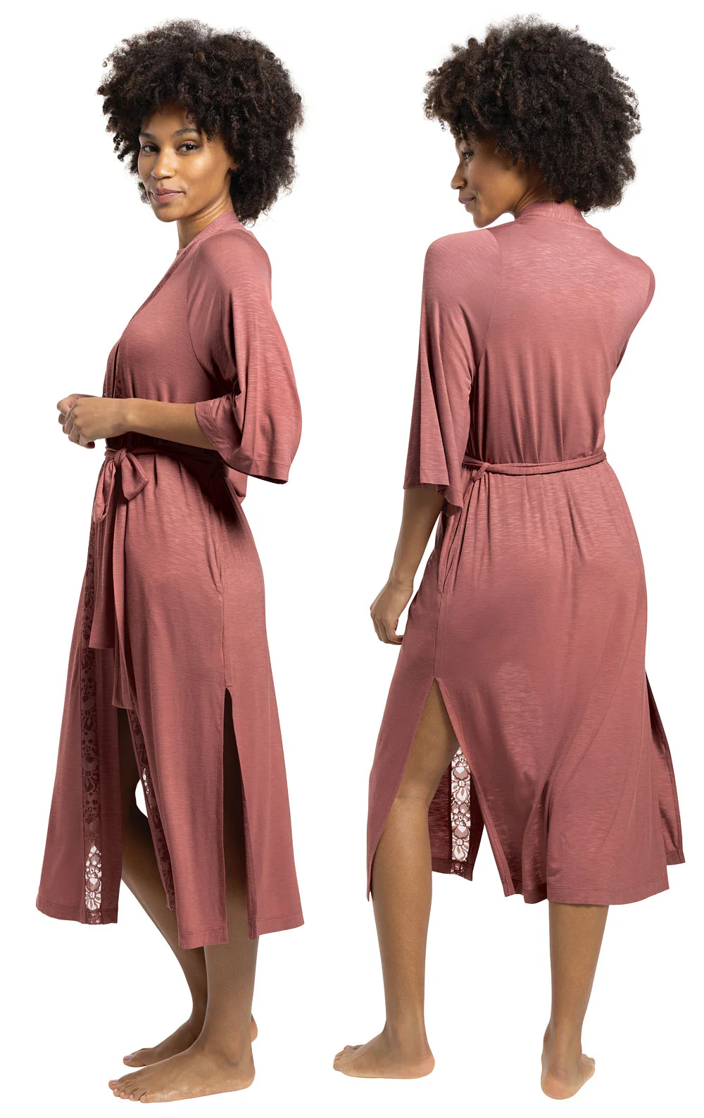 Touch of Lace Knit Robe - Image 4